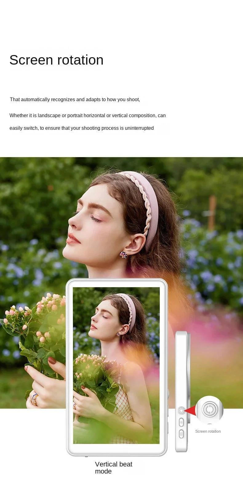 Wireless Selfie Screen
